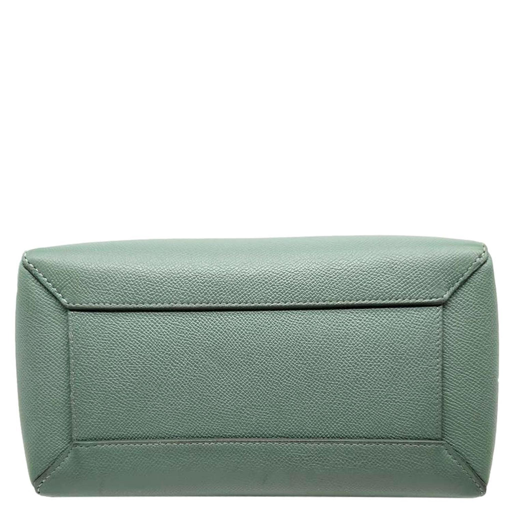CELINE Micro Belt Grained Leather Shoulder Bag Light Green
