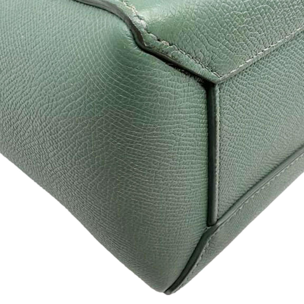 CELINE Micro Belt Grained Leather Shoulder Bag Light Green