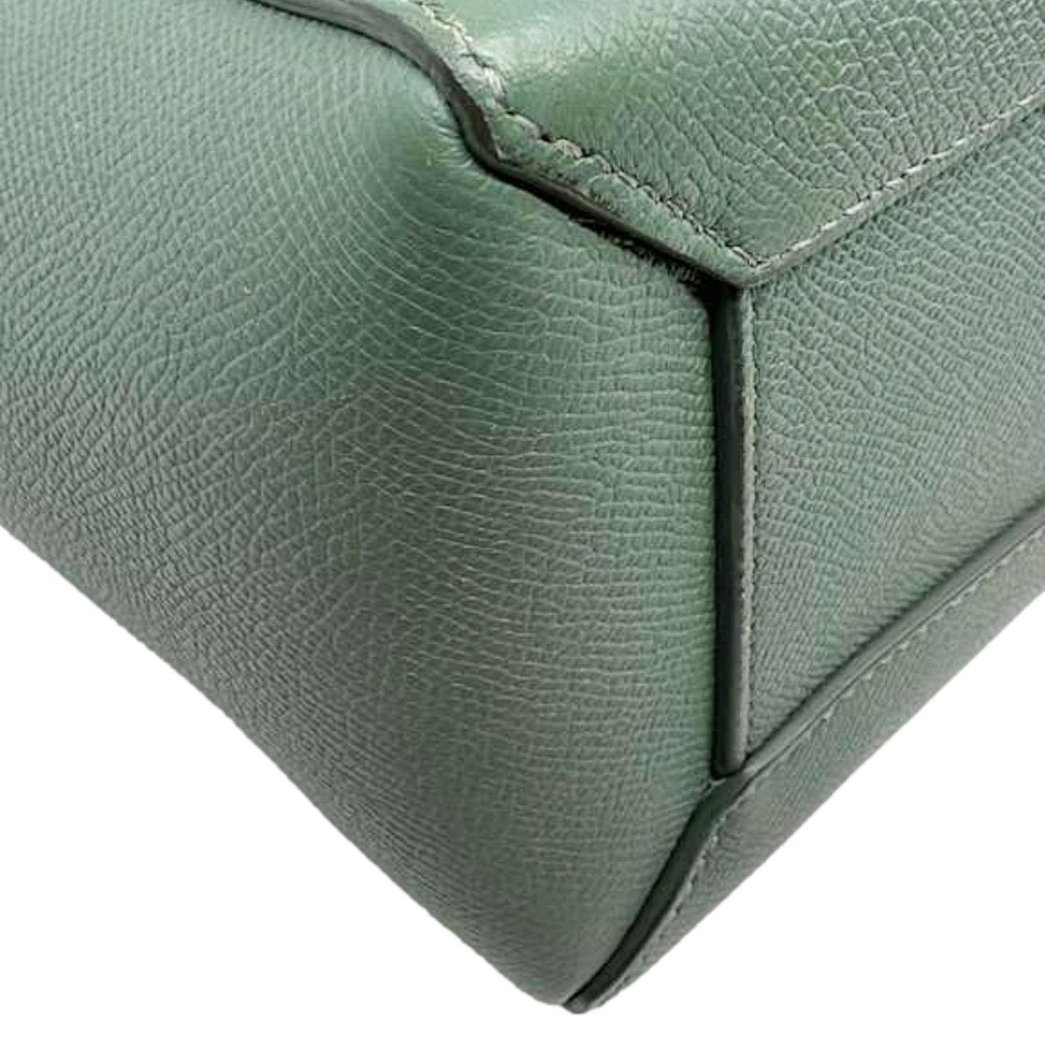 CELINE Micro Belt Grained Leather Shoulder Bag Light Green