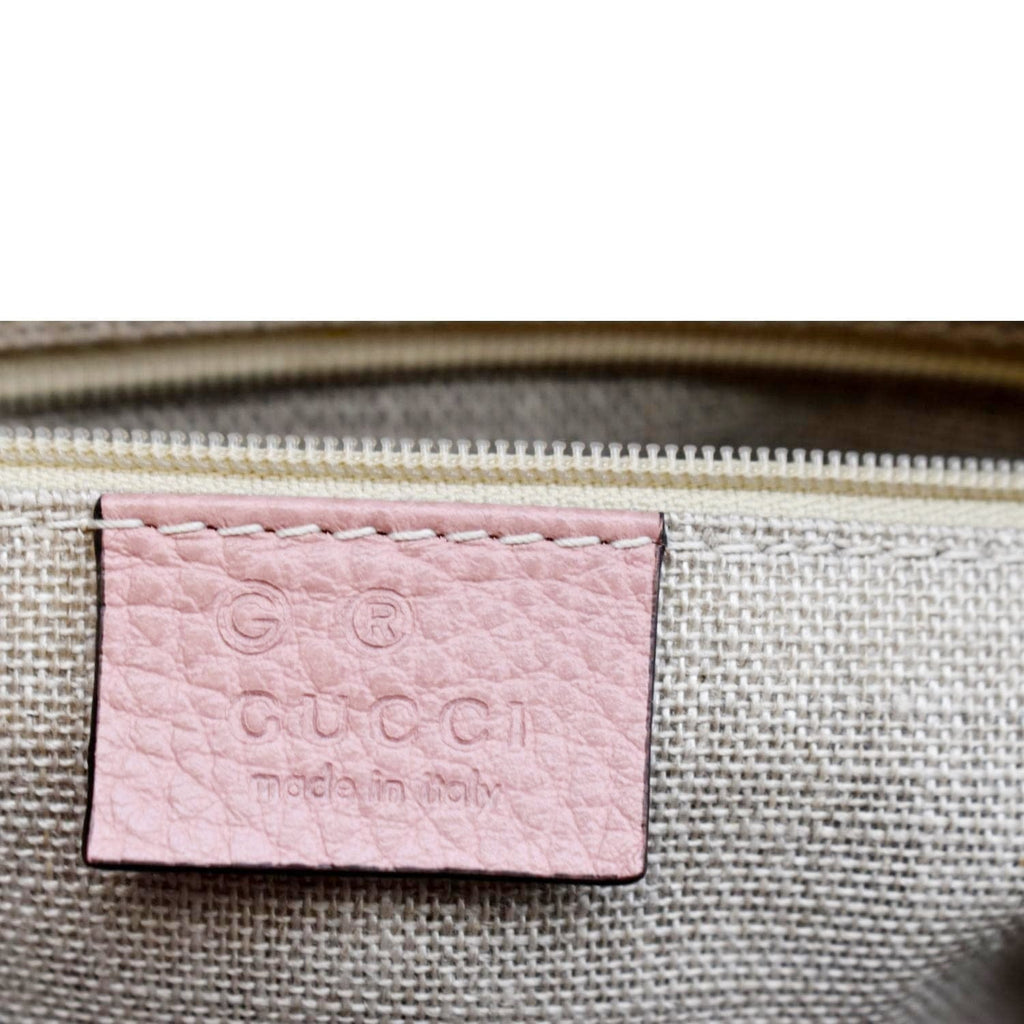 GUCCI 2-Way Leather Tote Shoulder Bag Pink 449659