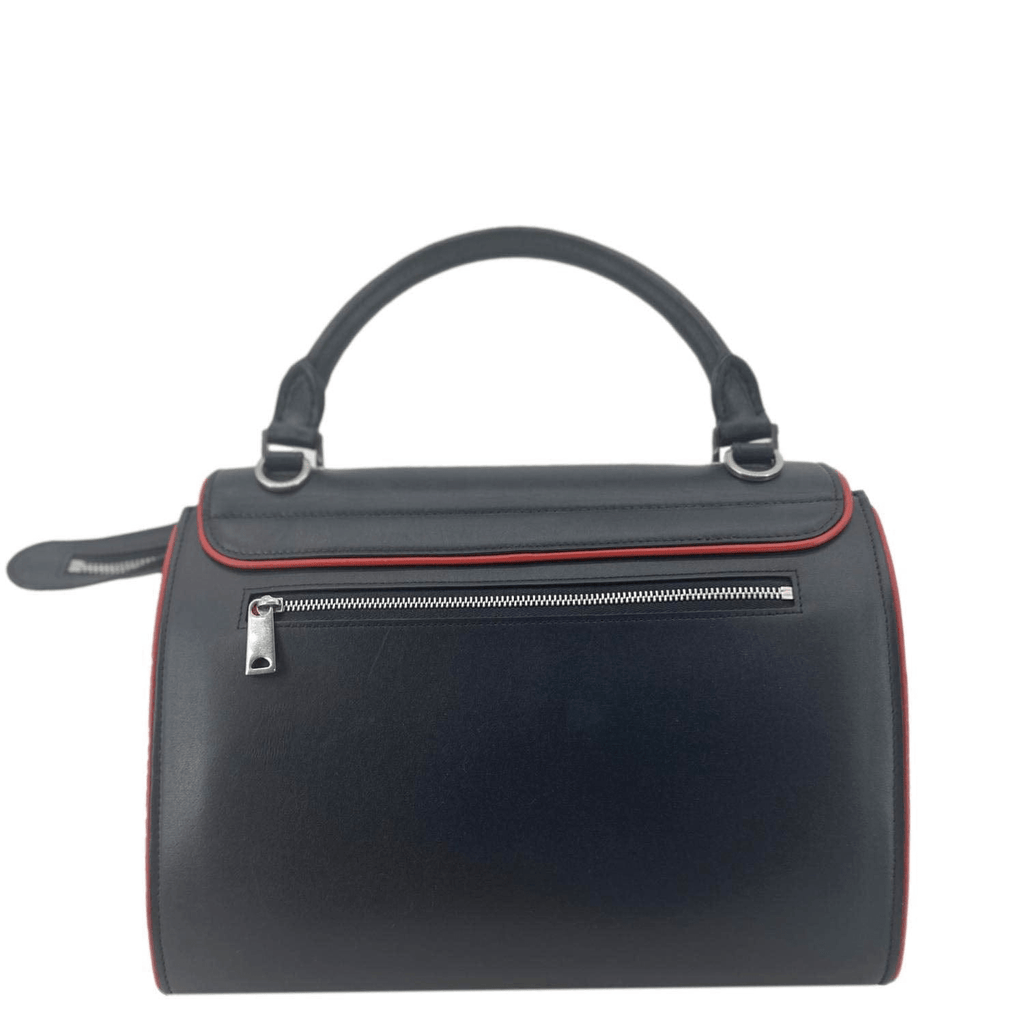 CELINE Trapeze Small 2way Leather Tote Shoulder Bag Blue