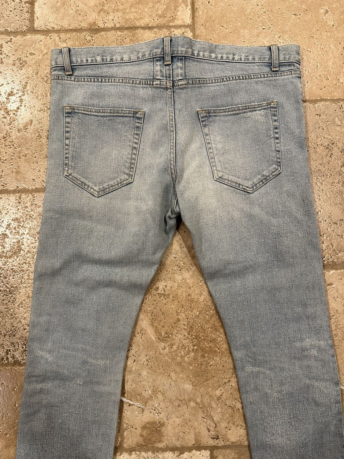 Saint Laurent Paris x Hedi FW13 Light Wash Chain Denim Jeans