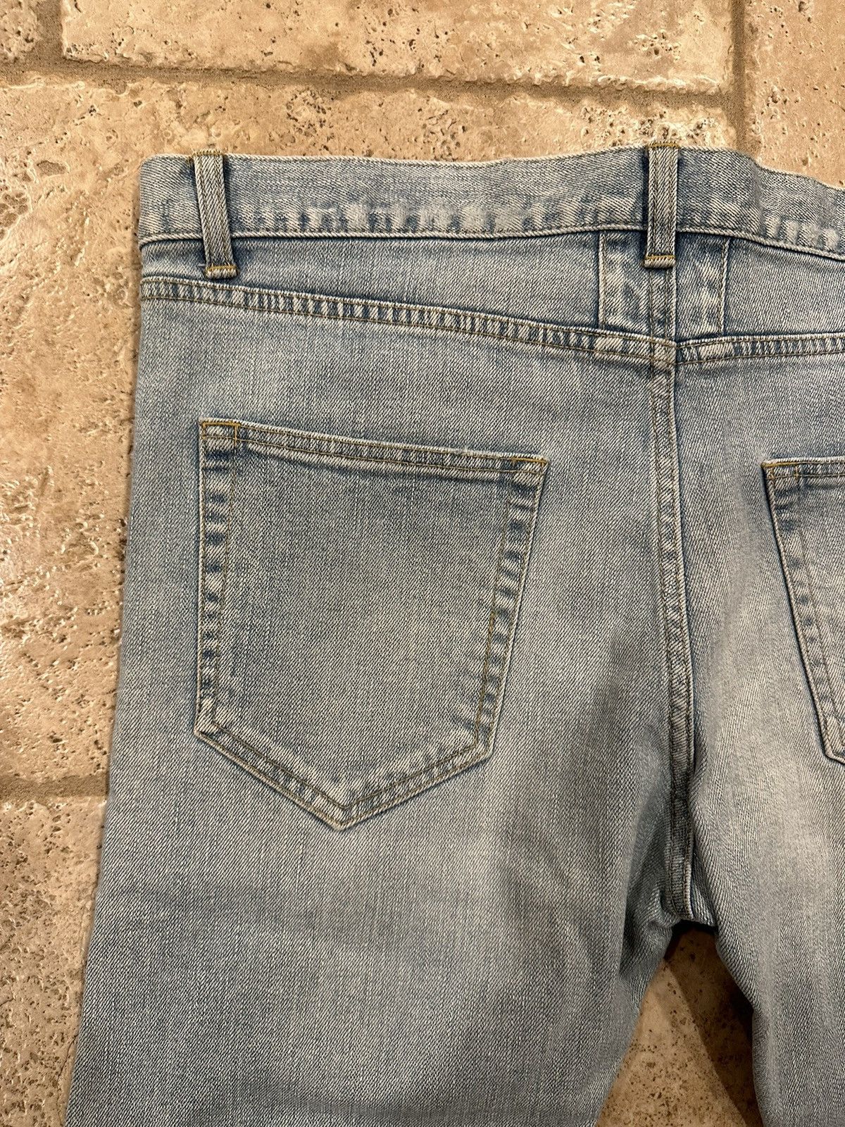 Saint Laurent Paris x Hedi FW13 Light Wash Chain Denim Jeans
