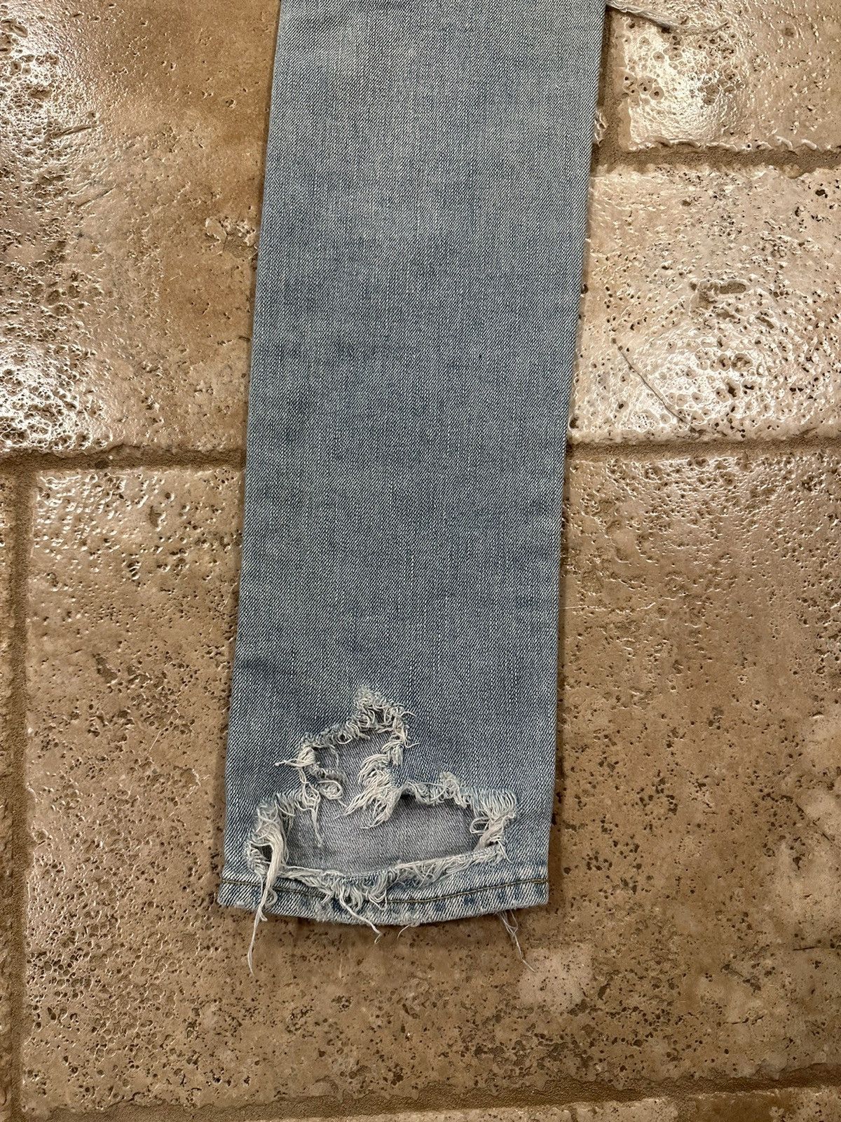 Saint Laurent Paris x Hedi FW13 Light Wash Chain Denim Jeans