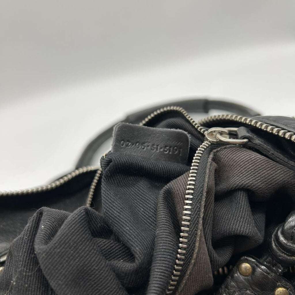 Rare Chloe Paddington Hand Bag Leather Black Padlock Key Used