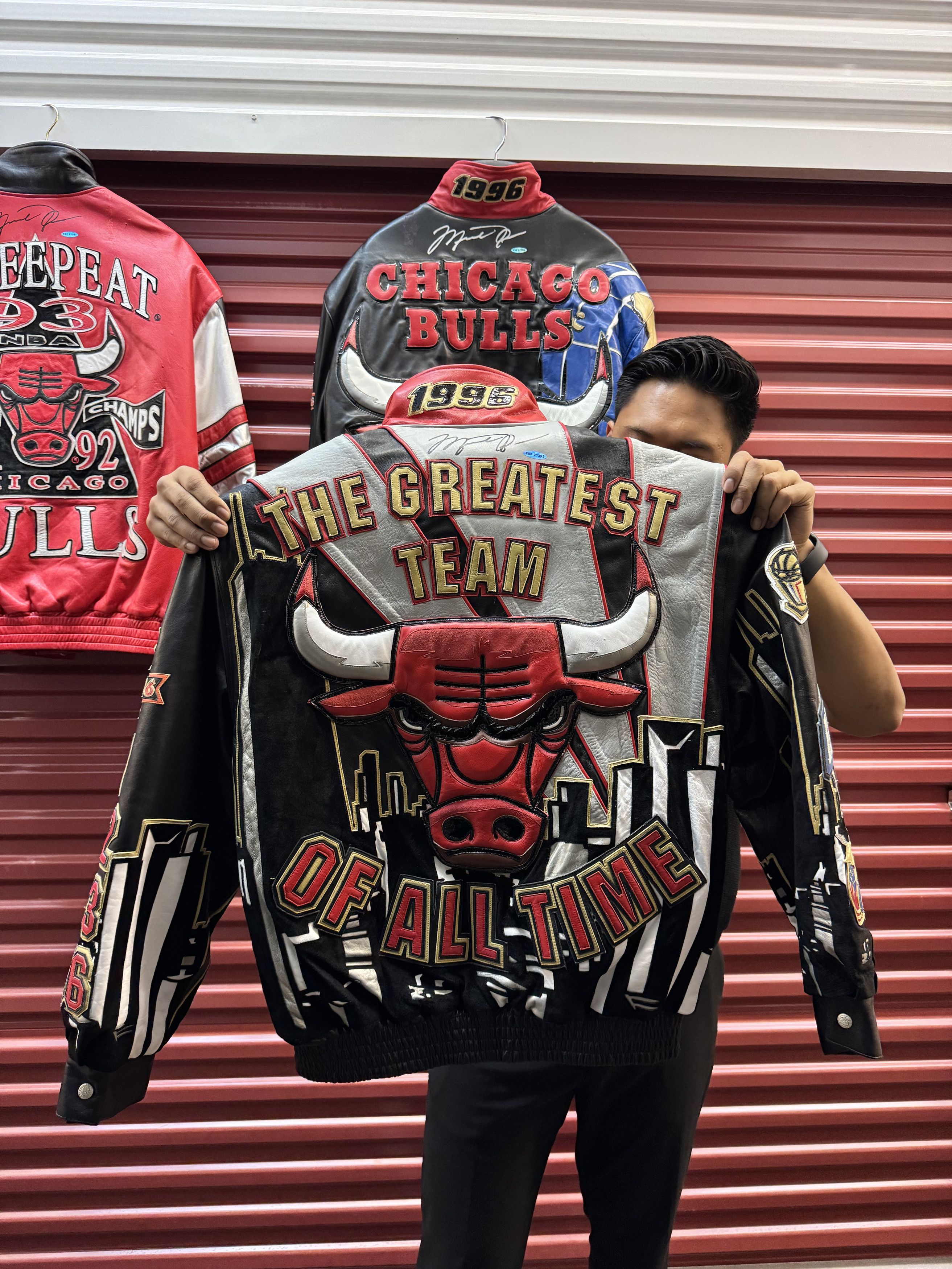 Jeff Hamilton *1996 GTOAT CHICAGO BULLS* Leather Jacket