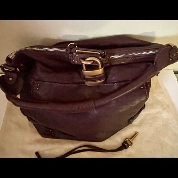 💯 Authentic Chloé Reddish Brown Genuine Leather Paddington Handbag – Like New 👜✨