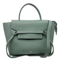 CELINE Micro Belt Grained Leather Shoulder Bag Light Green